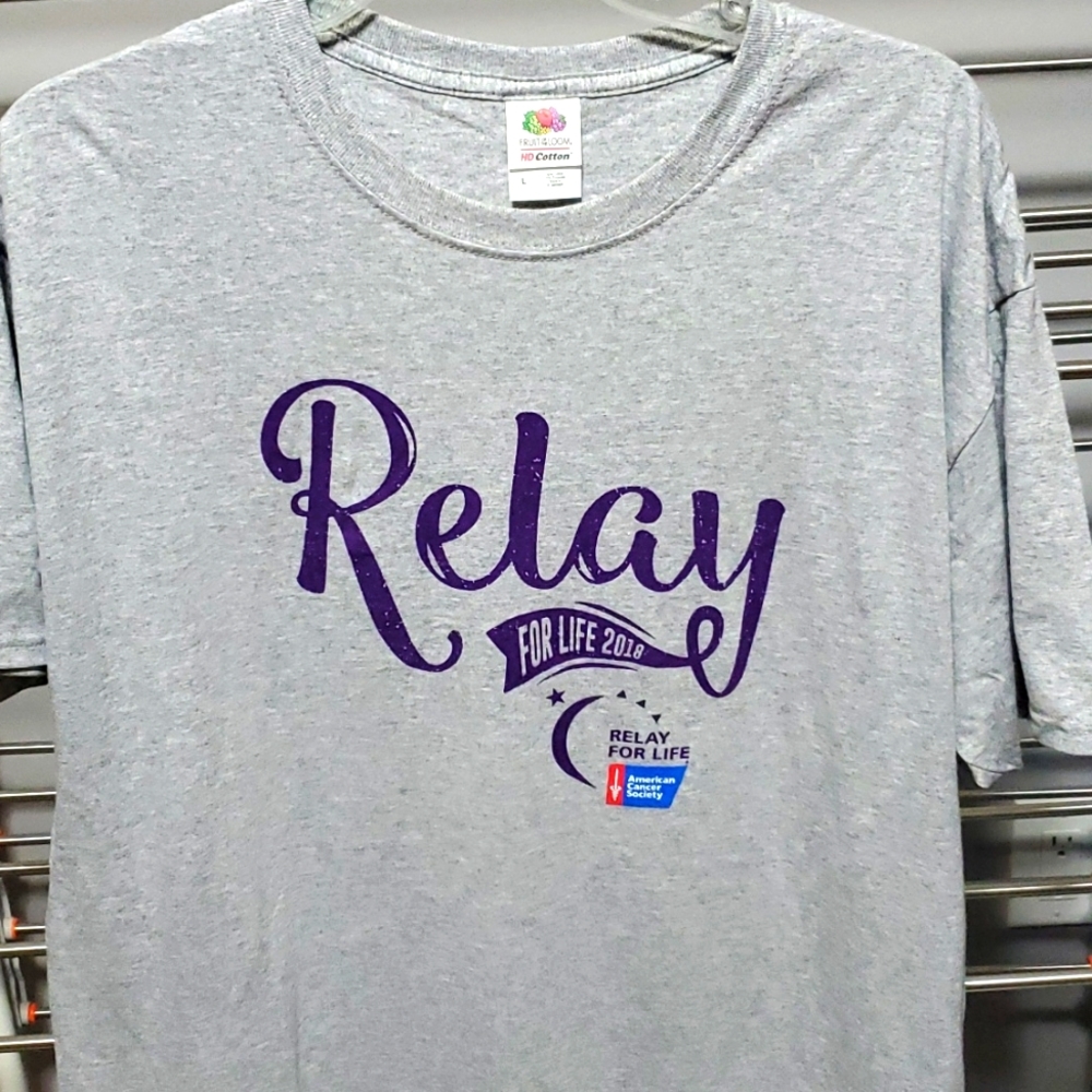 Relay for Life Gray Tshirt Large American Cancer Society